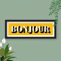 Bonjour Framed Typography Print, thumbnail 3 of 10