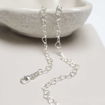 Sterling Silver Hearts Anklet, 7 of 8