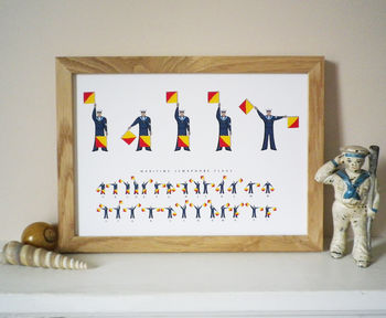 Daddy Semaphore Flags Print, 3 of 3