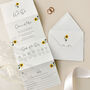 Minimal Sunflower Concertina Wedding Invitations, thumbnail 1 of 4