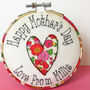 Mothers Day Personalised Embroidered Hoop Card, thumbnail 7 of 12