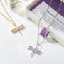 Dragonfly Necklace In Silver Or 18ct Gold/Rose Vermeil, thumbnail 1 of 4