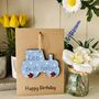 Personalised Brother Birthday Card Wooden Tractor, thumbnail 7 of 8