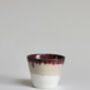 Handmade Japanese Beaker Mug Cherry X White, thumbnail 4 of 7