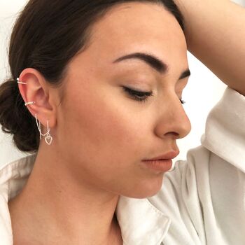 Tiny Sterling Silver Snake Ear Cuff, 6 of 9