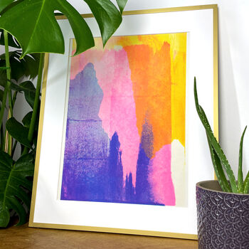 Abstract Riso Pink, Purple, 2 of 7