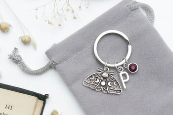 Lunar Moth Keyring Witchy, Moon Phase, 4 of 8
