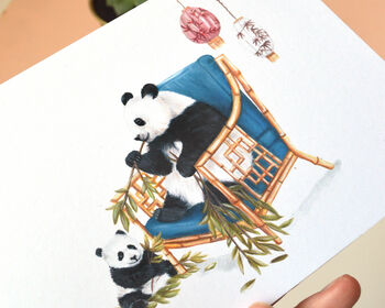 Panda And Baby Panda Greetings Card, 3 of 6