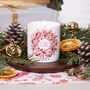 Christmas Wreath Luxury Christmas Candle, thumbnail 2 of 5