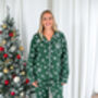 Family Christmas Green Snowflake Personalised Pyjamas, thumbnail 10 of 12