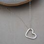 Personalised Hand Stamped Open Heart Necklace, thumbnail 2 of 10