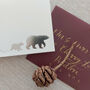 'Polar Bear' Silver Foil Christmas Card, thumbnail 2 of 2