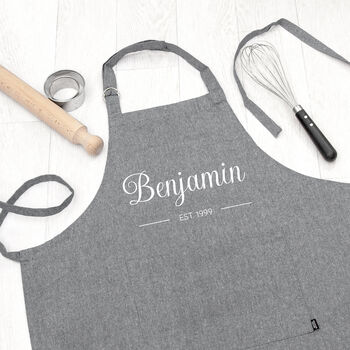 Personalised Birthday Est. Cotton Apron, 3 of 12