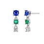 Short Multi Gemstone Drop Earrings, thumbnail 2 of 5