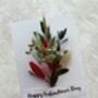 Happy Valentines Day Dried Flower Card, thumbnail 3 of 3