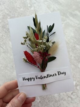 Happy Valentines Day Dried Flower Card, 3 of 3