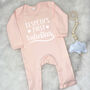 My First Valentines Day Personalised Baby Outfit, thumbnail 10 of 11