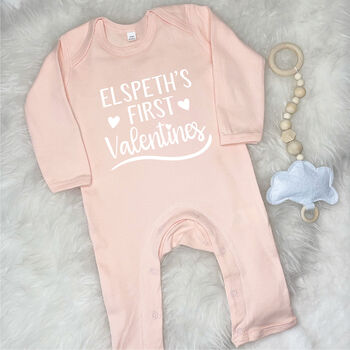 My First Valentines Day Personalised Baby Outfit, 10 of 11