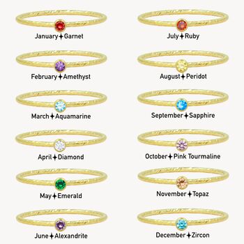 14k Gold Filled Birthstone Stacking Rings, 4 of 4