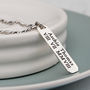 Men's Personalised Silver Vertical Bar Necklace, thumbnail 2 of 12