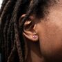 Sterling Silver July Birthstone Stud Earrings Ruby, thumbnail 1 of 3