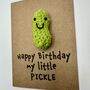 Little Pickle Crochet Birthday Card Handmade, thumbnail 8 of 8