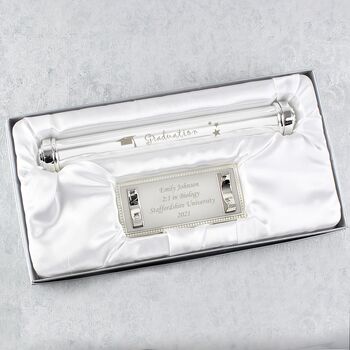 Personalised Graduation Silver Plated Certificate Holder, 2 of 2