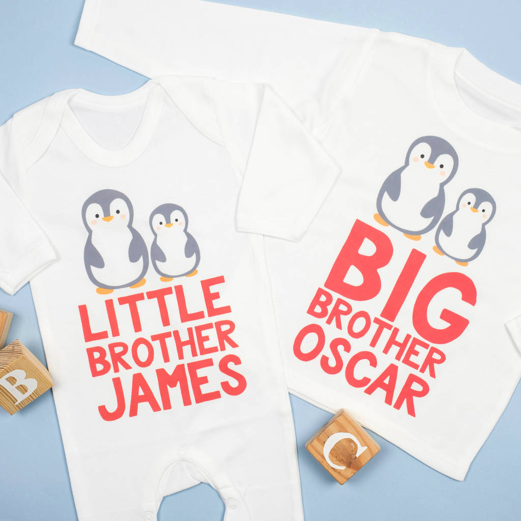 Personalised Penguin Brother Sister Set, 1 of 3