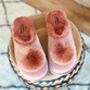 Personalised Dusky Pink Pom Pom Slippers, thumbnail 4 of 4
