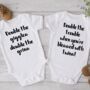 Double The Giggles Twin Baby Gifts | Baby Announcement, thumbnail 3 of 5