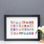 Framed Assorted Postage Stamp Wall Art, thumbnail 1 of 4
