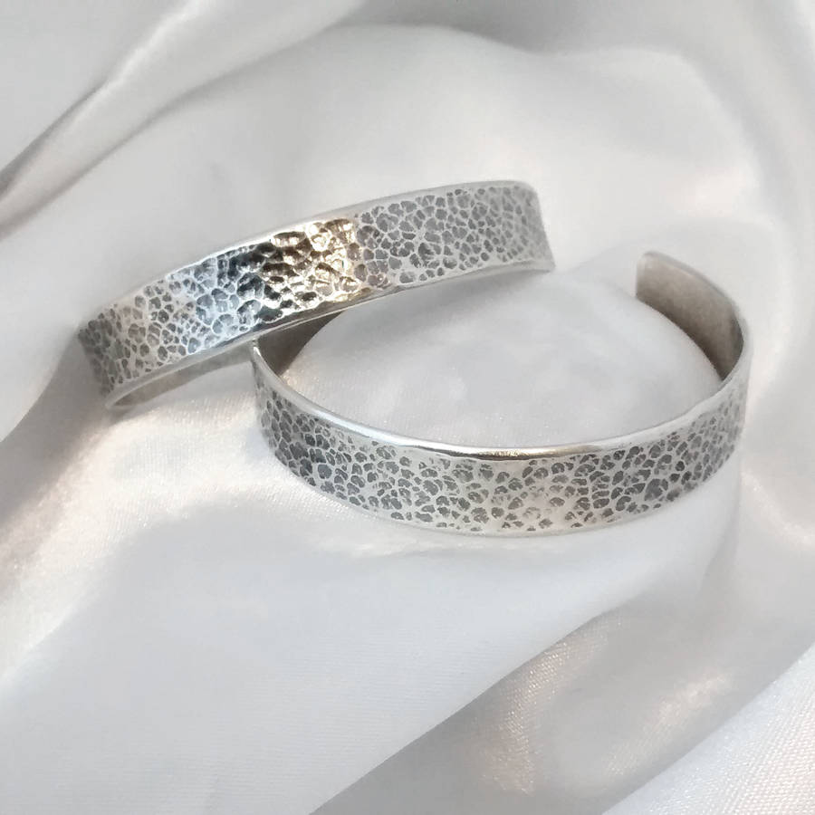 sterling silver hammered cuff bangle by dale virginia designs ...