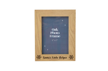 5x7 Oak Photo Frame 'Santa's Little Helper', 2 of 2
