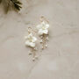 Handmade Clay Flower And Pearl Bridal Earrings – ‘Hazel’ By Britten Weddings, thumbnail 1 of 5