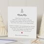 Personalised Christmas Card For Mum With Poem, thumbnail 1 of 7