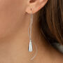 Water Drop Ear Threader Earrings, thumbnail 1 of 6