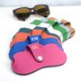 Personalised Monogram Leather Sunglasses Protector Case, thumbnail 3 of 7