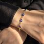 18ct Gold Plated Evil Eye Charm Bracelet, thumbnail 2 of 5