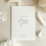 Luxury 'Letter To My Flower Girl On My Wedding Day' Card, Elegant Calligraphy Design, thumbnail 8 of 11