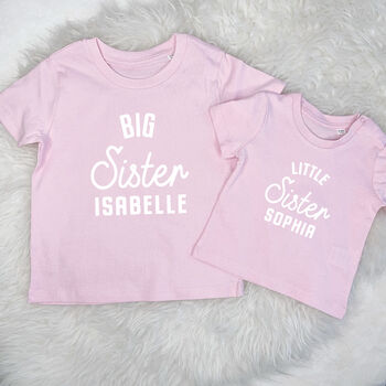 Brother Sister Matching Personalised T Shirt Set, 4 of 7
