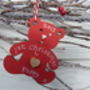 1st Christmas Teddy Personalised Decoration, thumbnail 4 of 8