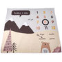 Forest Bear Baby Milestone Mat And Gift Box, thumbnail 1 of 4