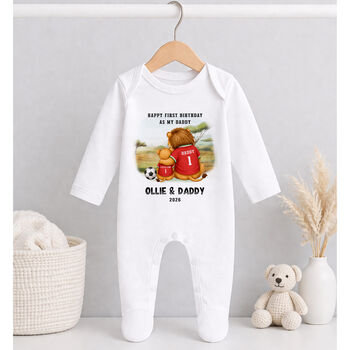 Personalised Football First Birthday Outfit, 3 of 9