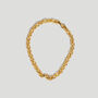 Octagon Link Chunky Gold Chain Necklace In 18 K Gold Plating, thumbnail 4 of 11