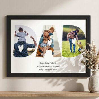 Dad Photo Collage Print Fathers Day Gifts, 3 of 9
