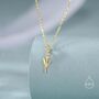 Sterling Silver Extra Tiny Lavender Pendant Necklace, thumbnail 6 of 12