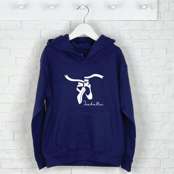 Ballet Shoes Personalised Dance Hoodie For Kids, 7 of 7