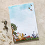 Winnie And Friends On A Log Stationery Bundle, A5 Notepad And Six Cards And Envelopes, thumbnail 6 of 8