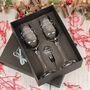 Personalised Christmas Holly And Snowflake Champagne Flutes And Gift Boxed Sets, thumbnail 5 of 9