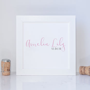 Personalised New Baby Framed Print, 2 of 4